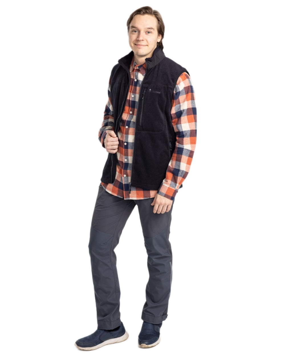 Indigo Blue Coloured Pinewood Mens Abisko Brenton Trousers on white background 