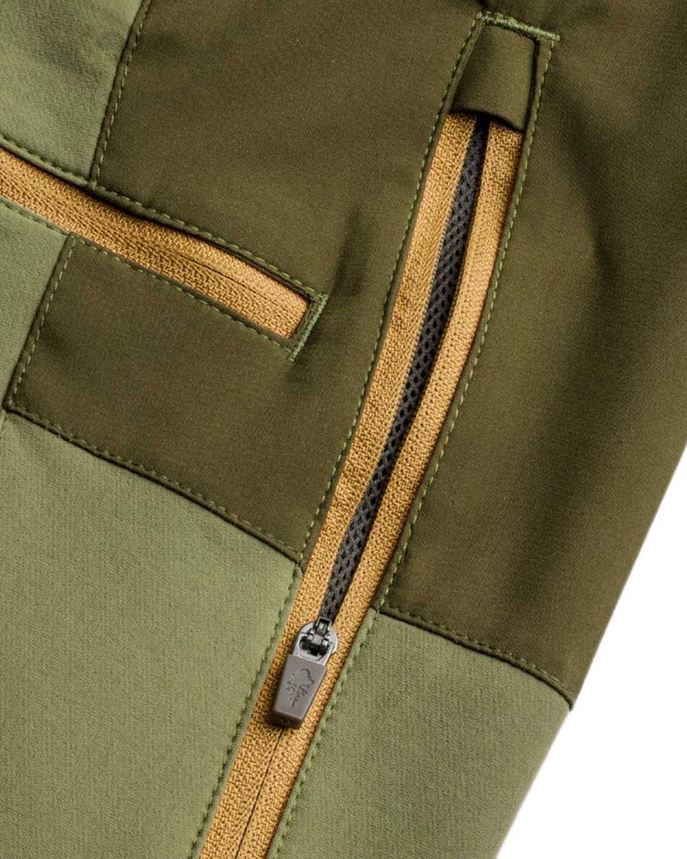 Leaf Hunting Olive Coloured Pinewood Mens Abisko Brenton Trousers on white background 