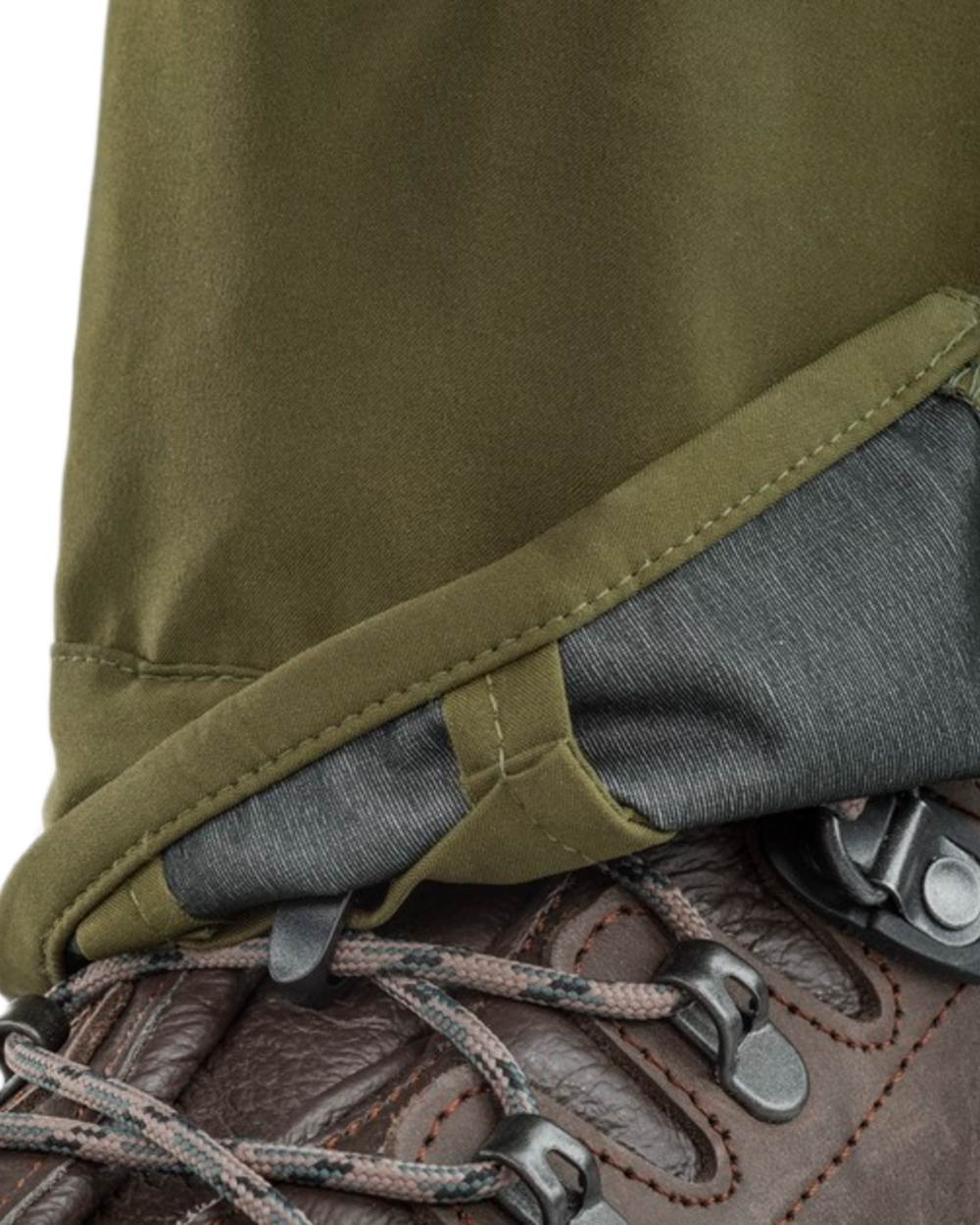 Leaf Hunting Olive Coloured Pinewood Mens Abisko Brenton Trousers on white background 
