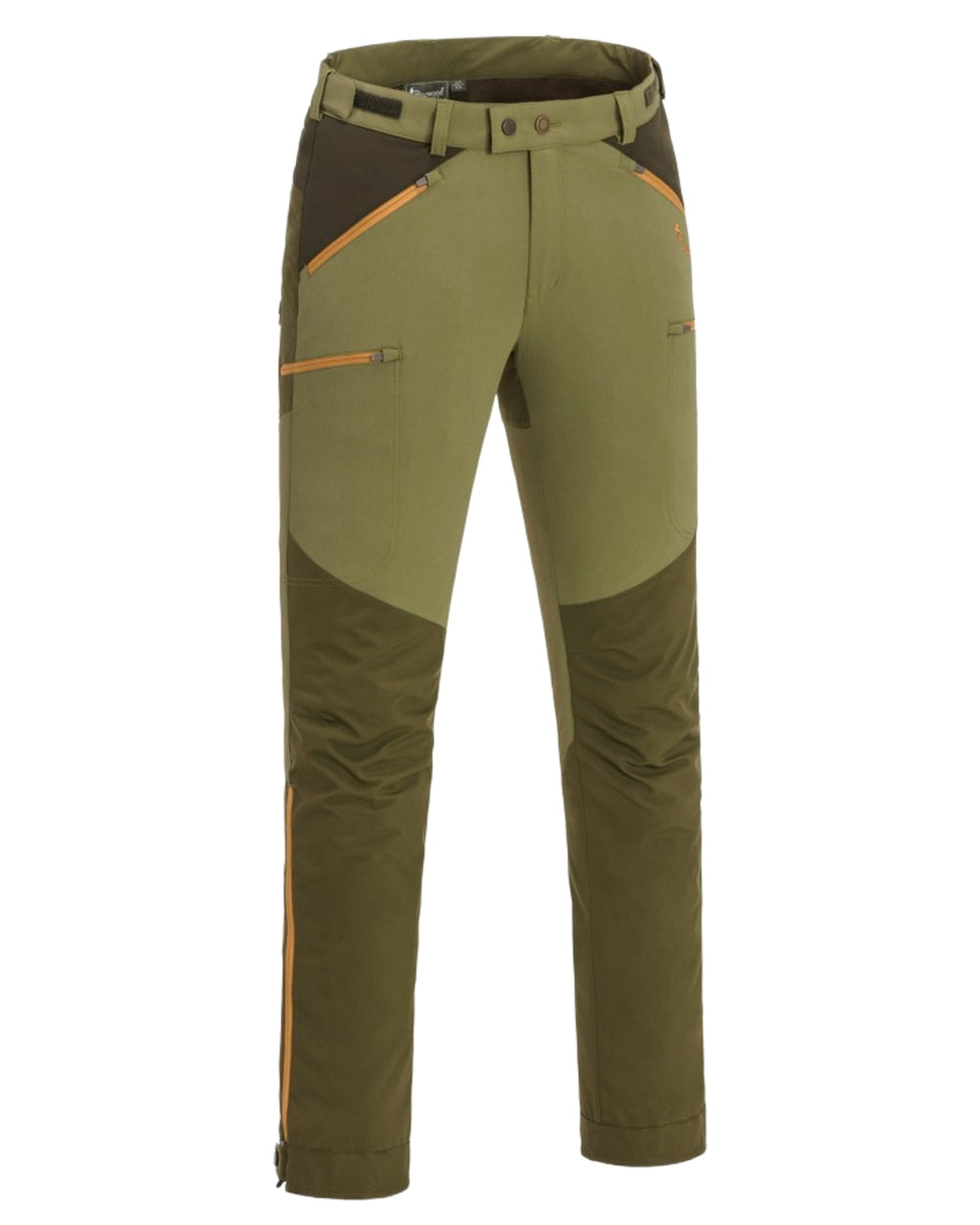 Leaf Hunting Olive Coloured Pinewood Mens Abisko Brenton Trousers on white background 