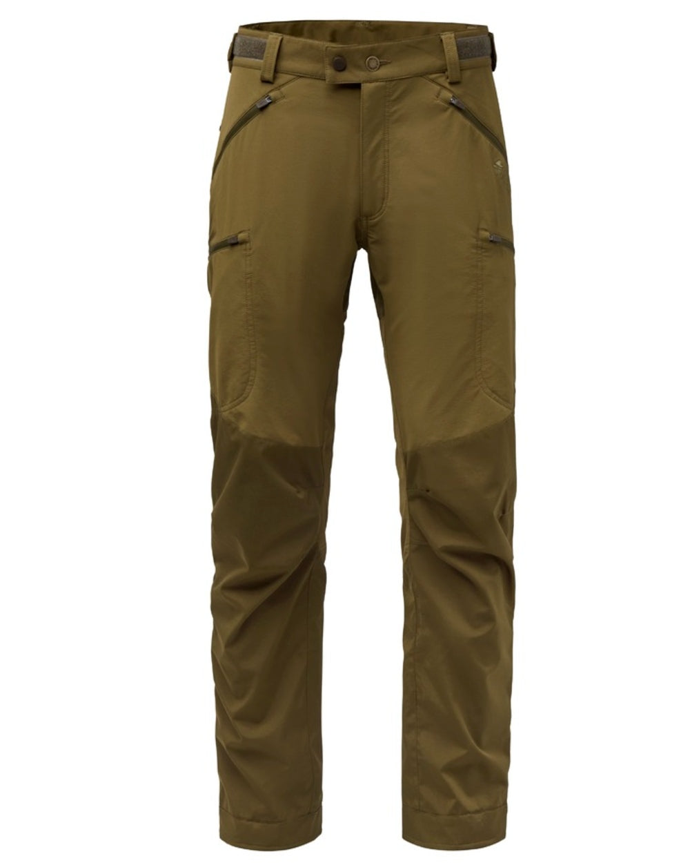 Olive Green Hunting Olive Coloured Pinewood Mens Abisko Brenton Trousers on white background 