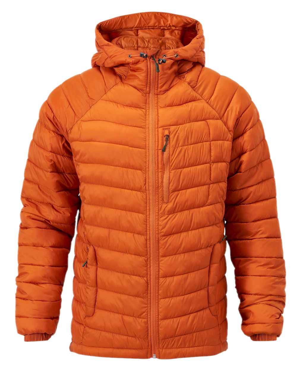 Burned Orange Coloured Pinewood Mens Abisko Insulation Jacket on white background 