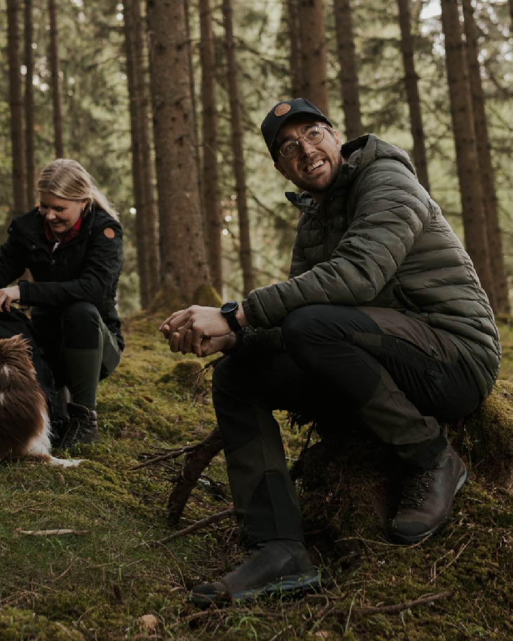 Clover Green Coloured Pinewood Mens Abisko Insulation Jacket on outdoor background 