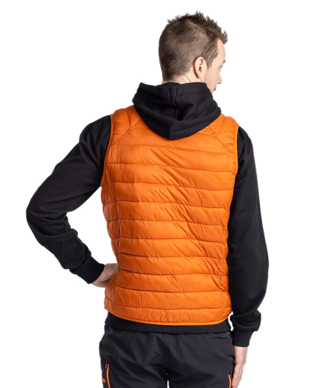 Burned Orange Coloured Pinewood Mens Abisko Insulation Vest on white background 