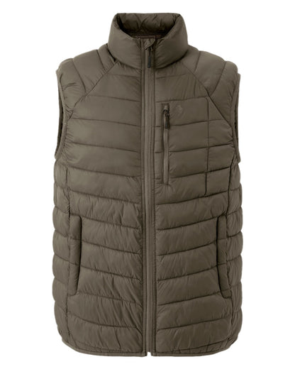 Clover Green Coloured Pinewood Mens Abisko Insulation Vest on white background 