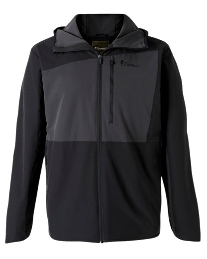 Black Dark Anthracite Coloured Pinewood Mens Abisko Light Stretch Jacket on white background 