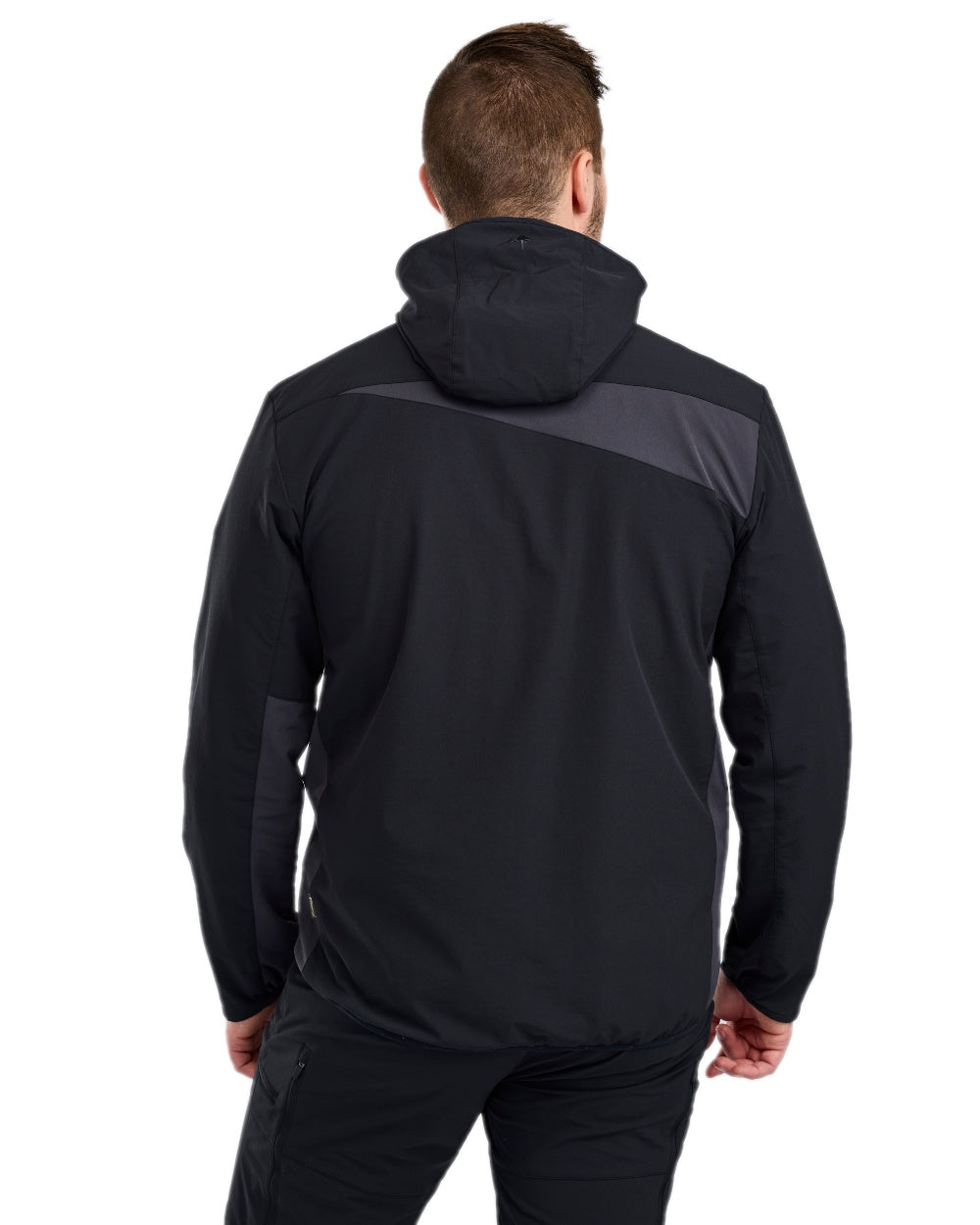 Black Dark Anthracite Coloured Pinewood Mens Abisko Light Stretch Jacket on white background 