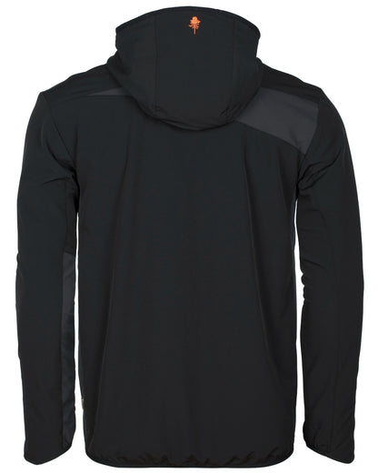 Dark Anthracite Black Coloured Pinewood Mens Abisko Light Stretch Jacket on white background 