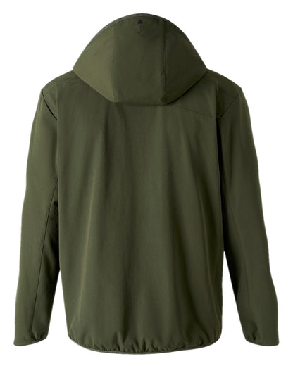 Mossgreen Coloured Pinewood Mens Abisko Light Stretch Jacket on white background 