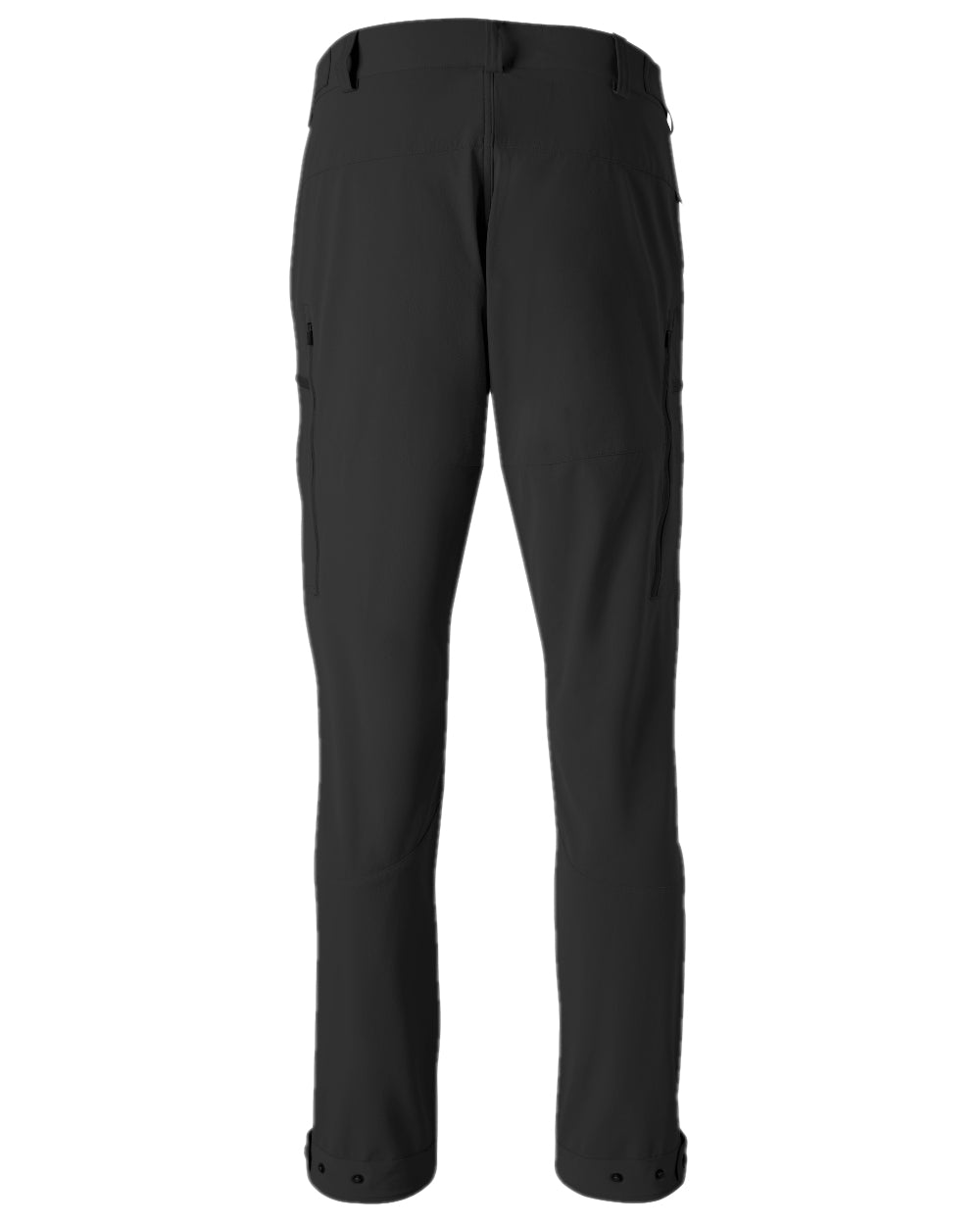 Black Coloured Pinewood Mens Abisko Light Stretch Trousers on white background 
