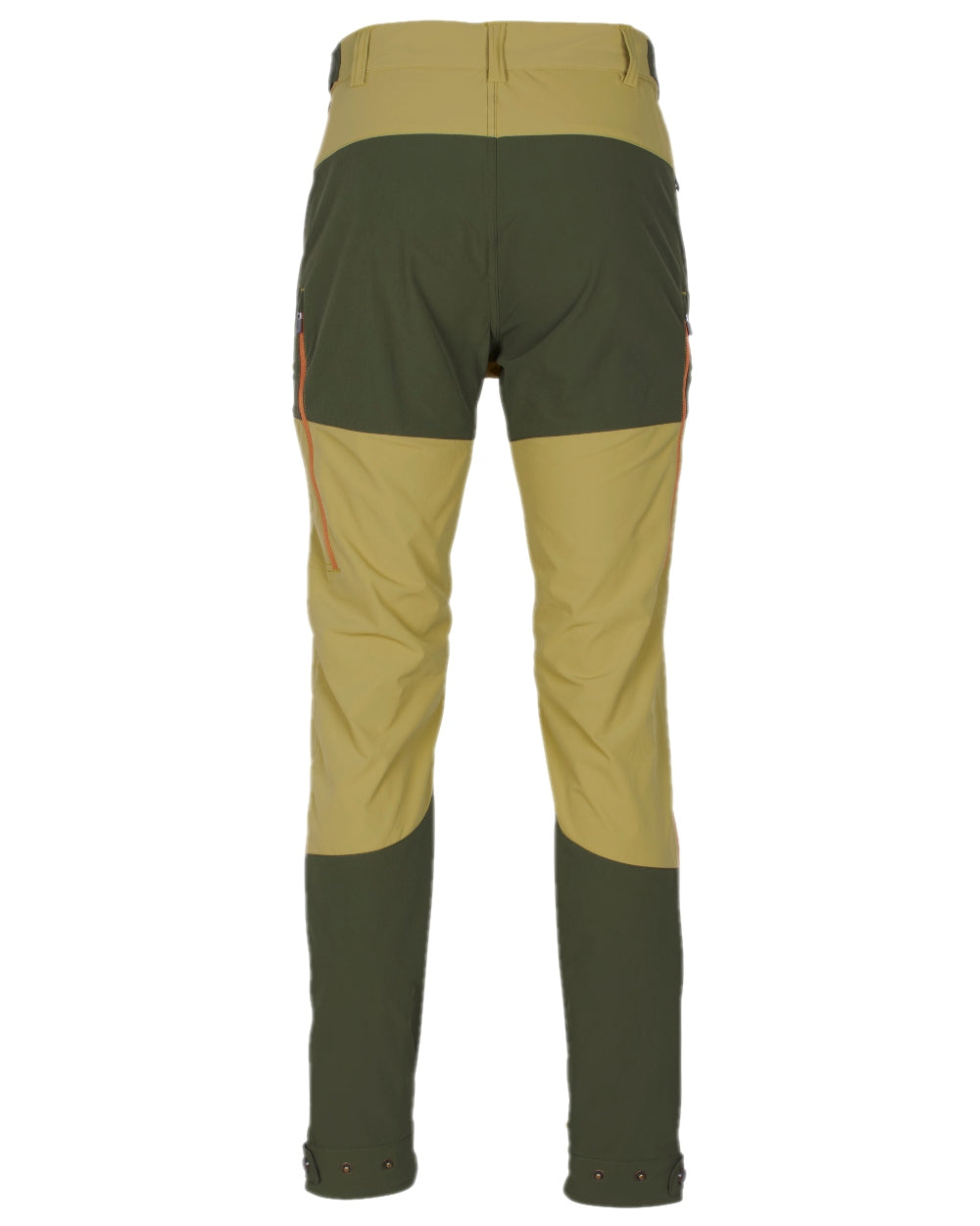 Golden Hay Mossgreen Coloured Pinewood Mens Abisko Light Stretch Trousers on white background 