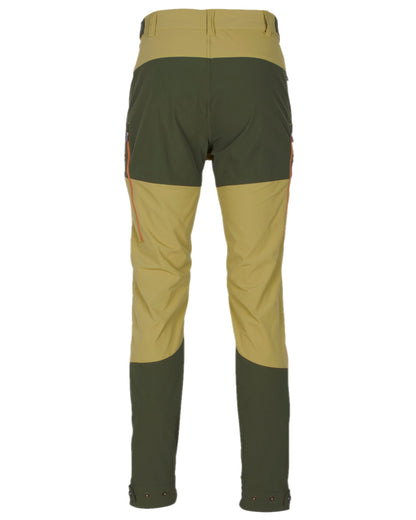 Golden Hay Mossgreen Coloured Pinewood Mens Abisko Light Stretch Trousers on white background 