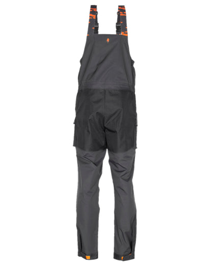 Dark Anthracite Black Coloured Pinewood Mens Bolmen Fishing Bib Trousers on white background 