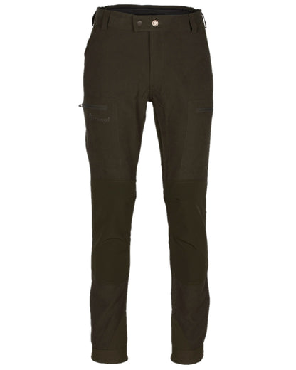 Dark Mossgreen Coloured Pinewood Mens Caribou Hunting Trousers on white background 