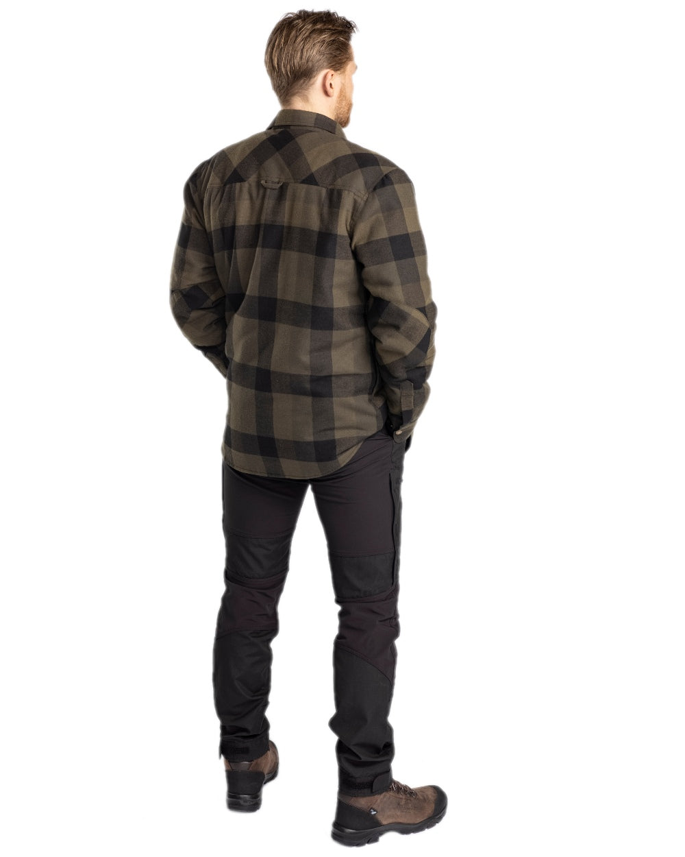 Black Coloured Pinewood Mens Caribou TC-Lite Trousers on white background 