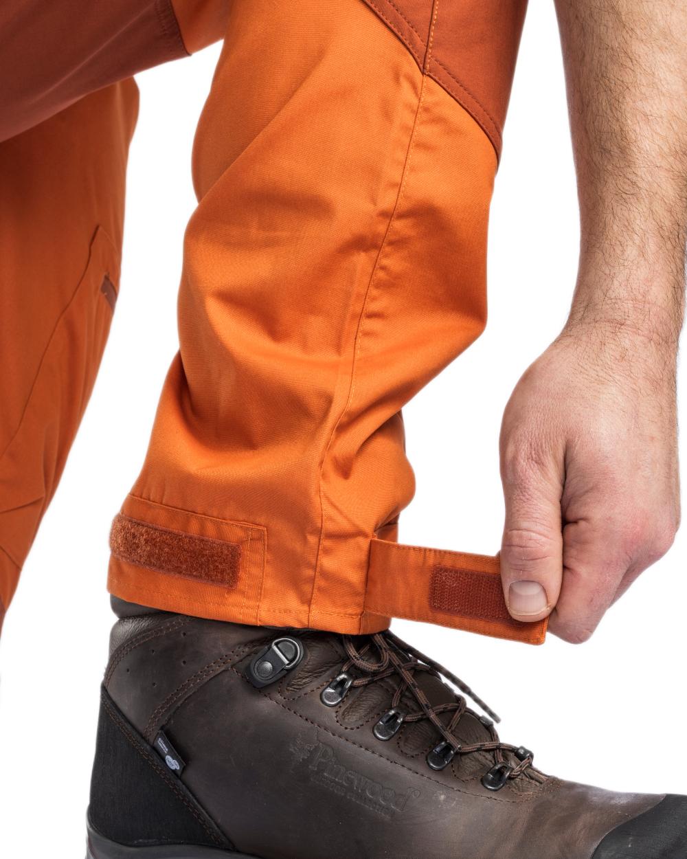 Burned Orange Terracotta Coloured Pinewood Mens Caribou TC Trousers on white background 
