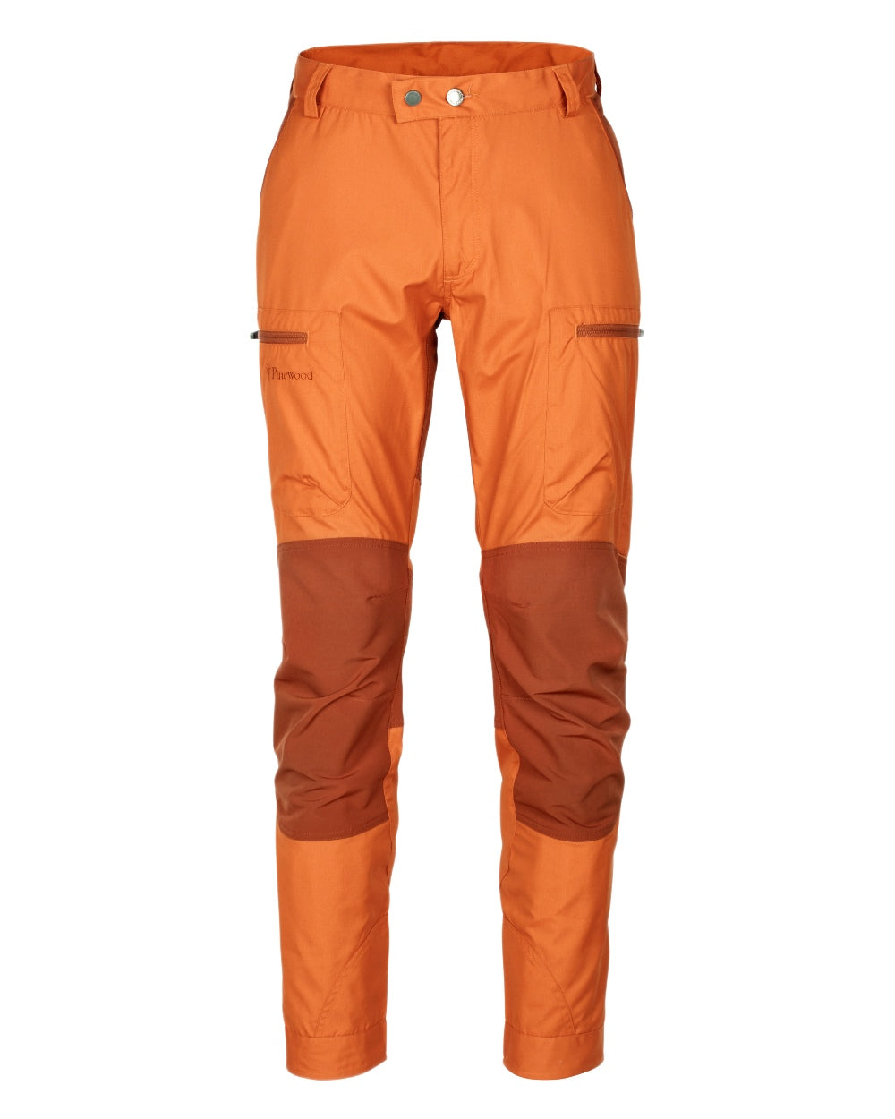 Burned Orange Terracotta Coloured Pinewood Mens Caribou TC Trousers on white background 