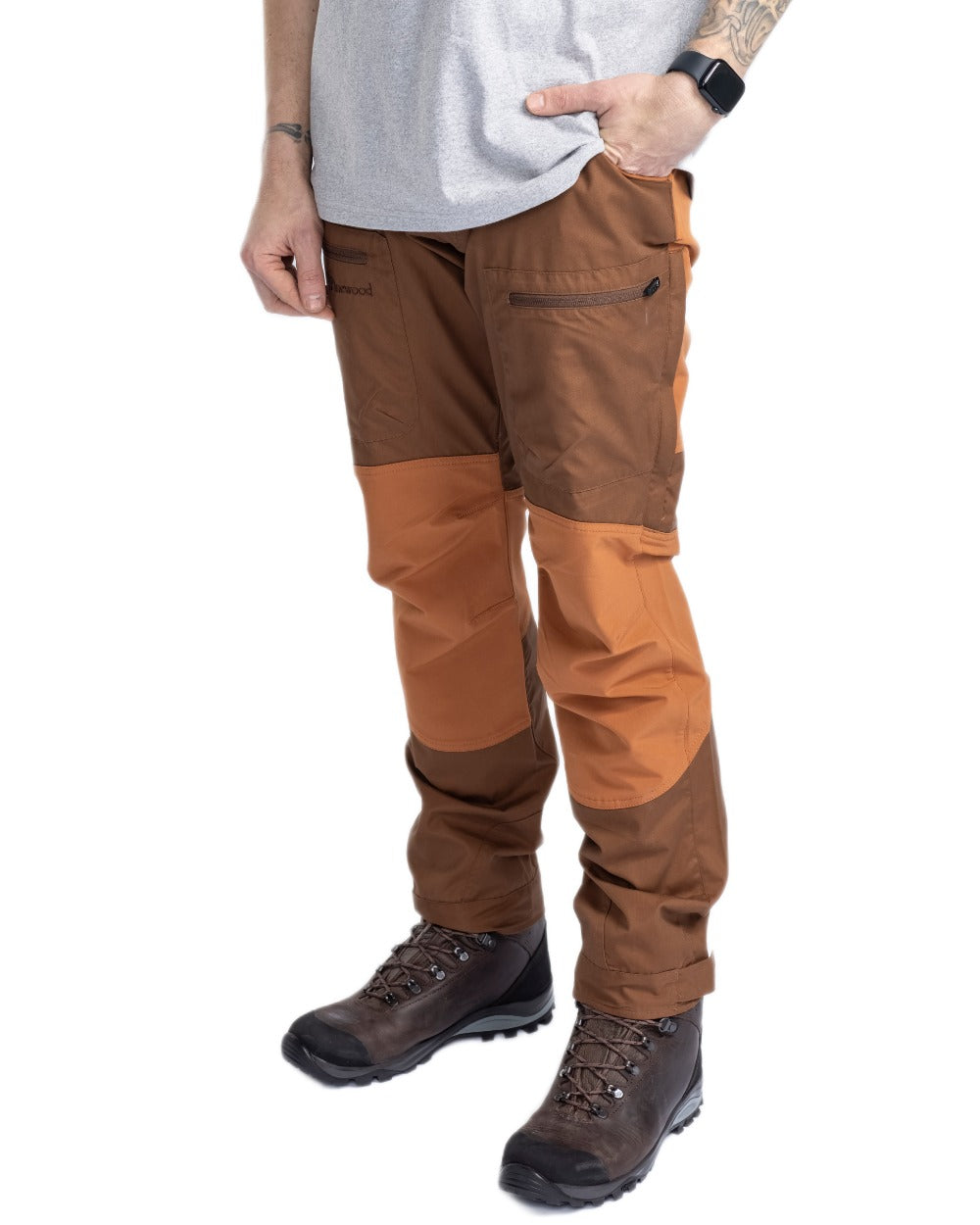 Nougat Fudge Coloured Pinewood Mens Caribou TC Trousers on white background 