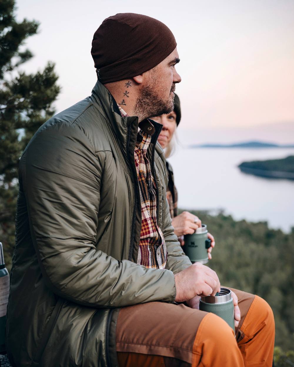 Nougat Fudge Coloured Pinewood Mens Caribou TC Trousers on forest background 