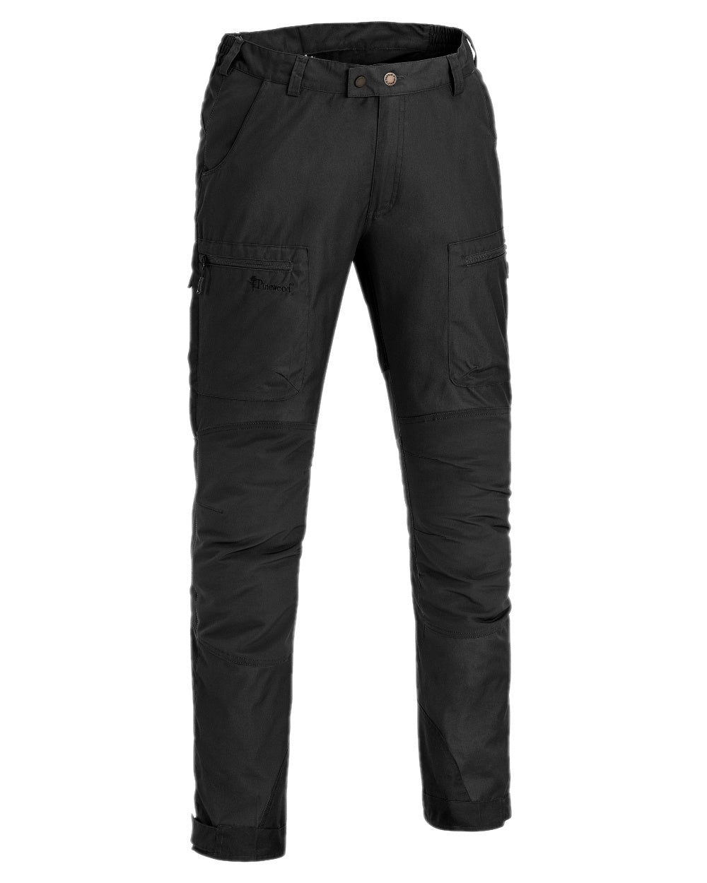 Black Coloured Pinewood Mens Caribou Tc Extreme Trousers on white background 