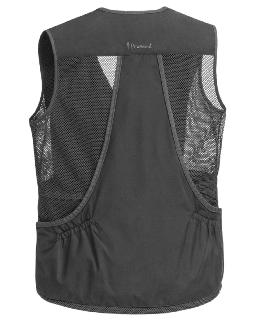 Black Dark Anthracite coloured Pinewood Mens Dog Sports 2.0 Vest on white background 
