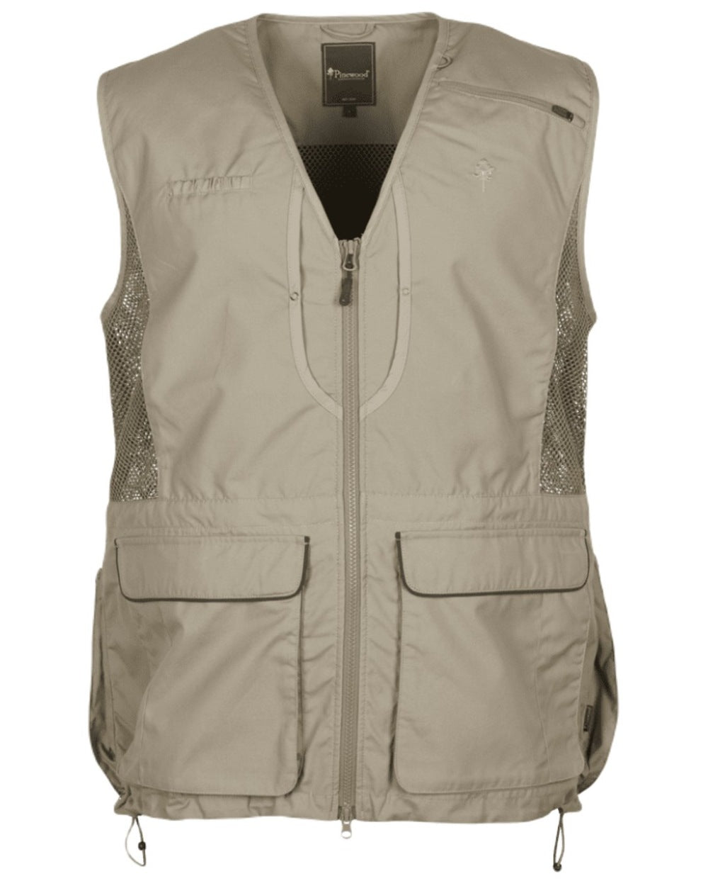 Light Khaki coloured Pinewood Mens Dog Sports 2.0 Vest on white background 