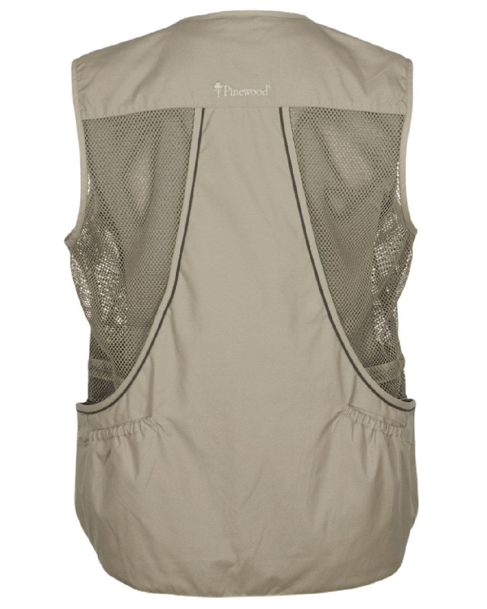 Light Khaki coloured Pinewood Mens Dog Sports 2.0 Vest on white background 