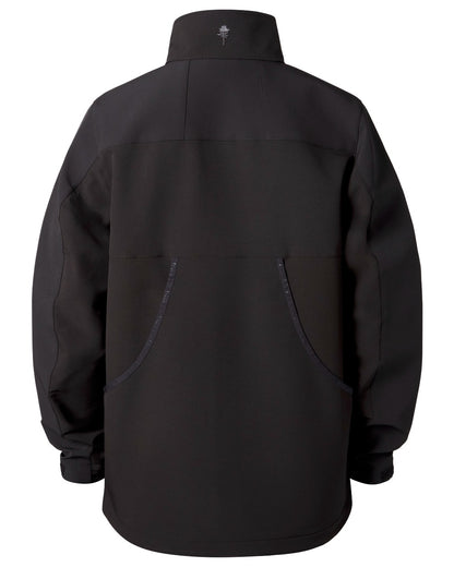 Black coloured Pinewood Mens Dog Sports Hybrid Stretch Jacket on white background 