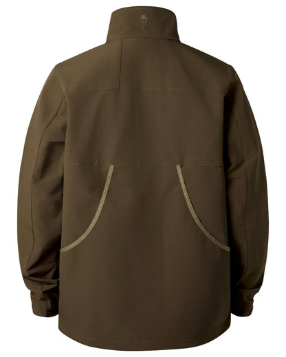 Dark Olive coloured Pinewood Mens Dog Sports Hybrid Stretch Jacket on white background 