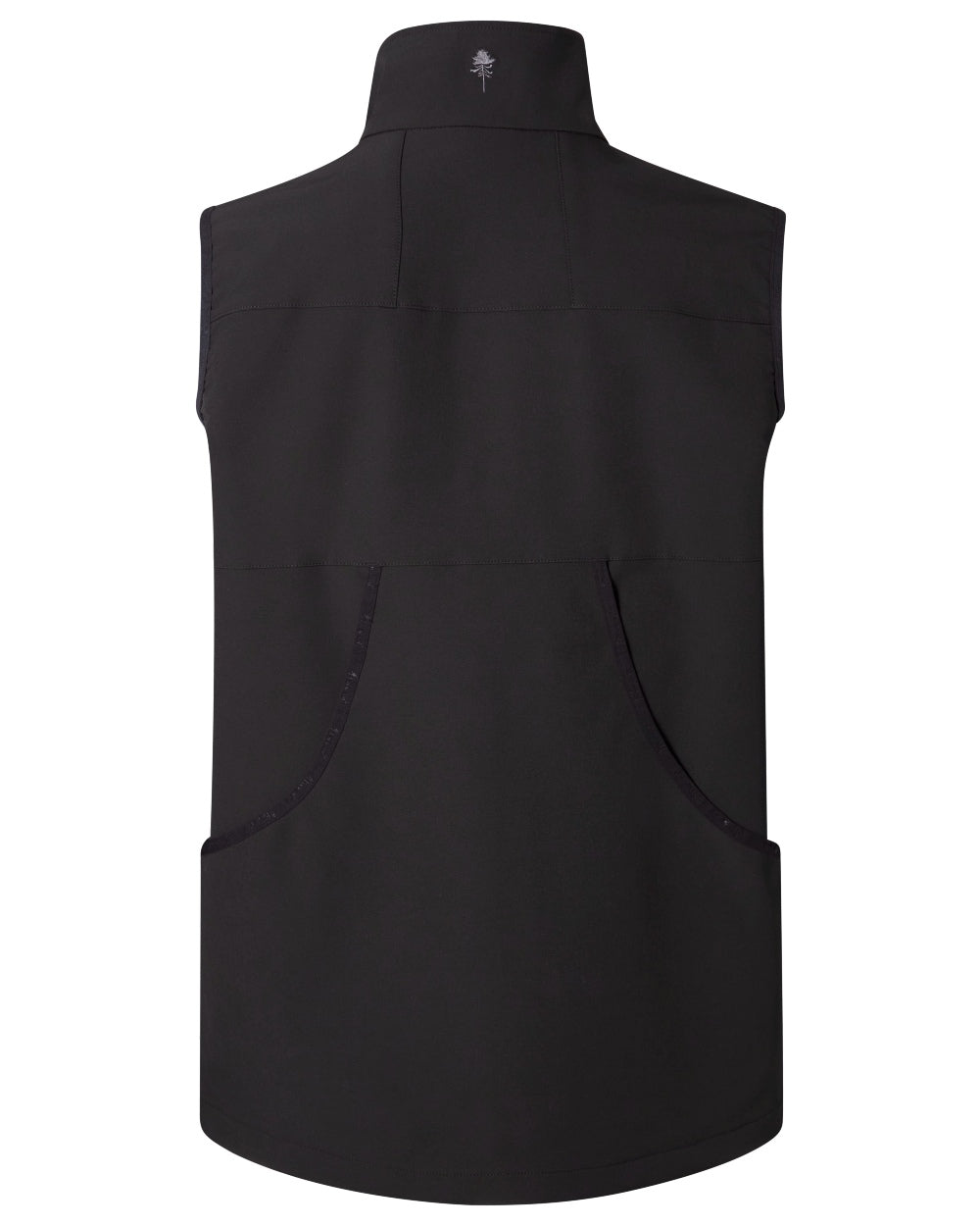 Black coloured Pinewood Mens Dog Sports Stretch Vest on white background 