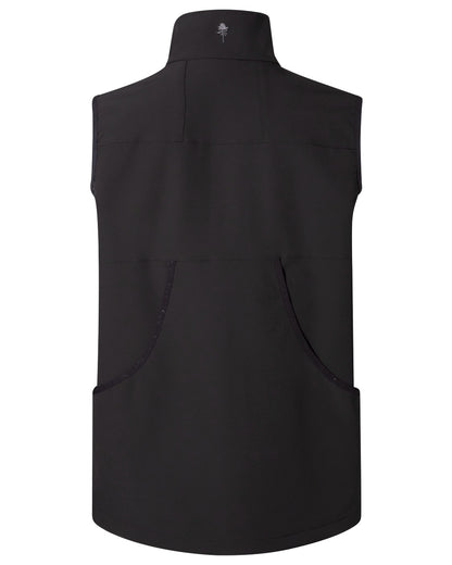 Black coloured Pinewood Mens Dog Sports Stretch Vest on white background 
