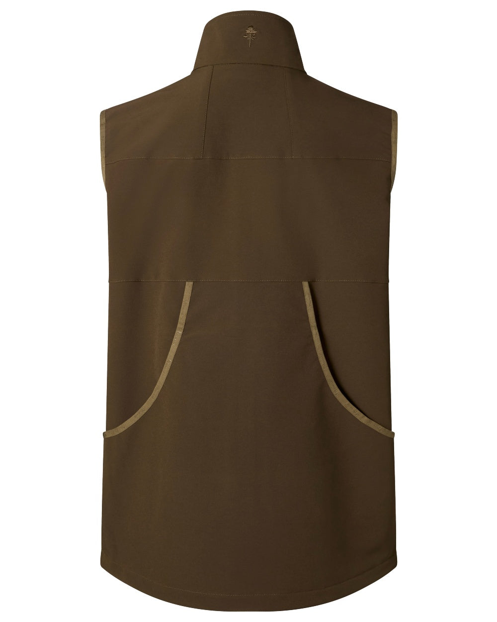 Dark Olive coloured Pinewood Mens Dog Sports Stretch Vest on white background 
