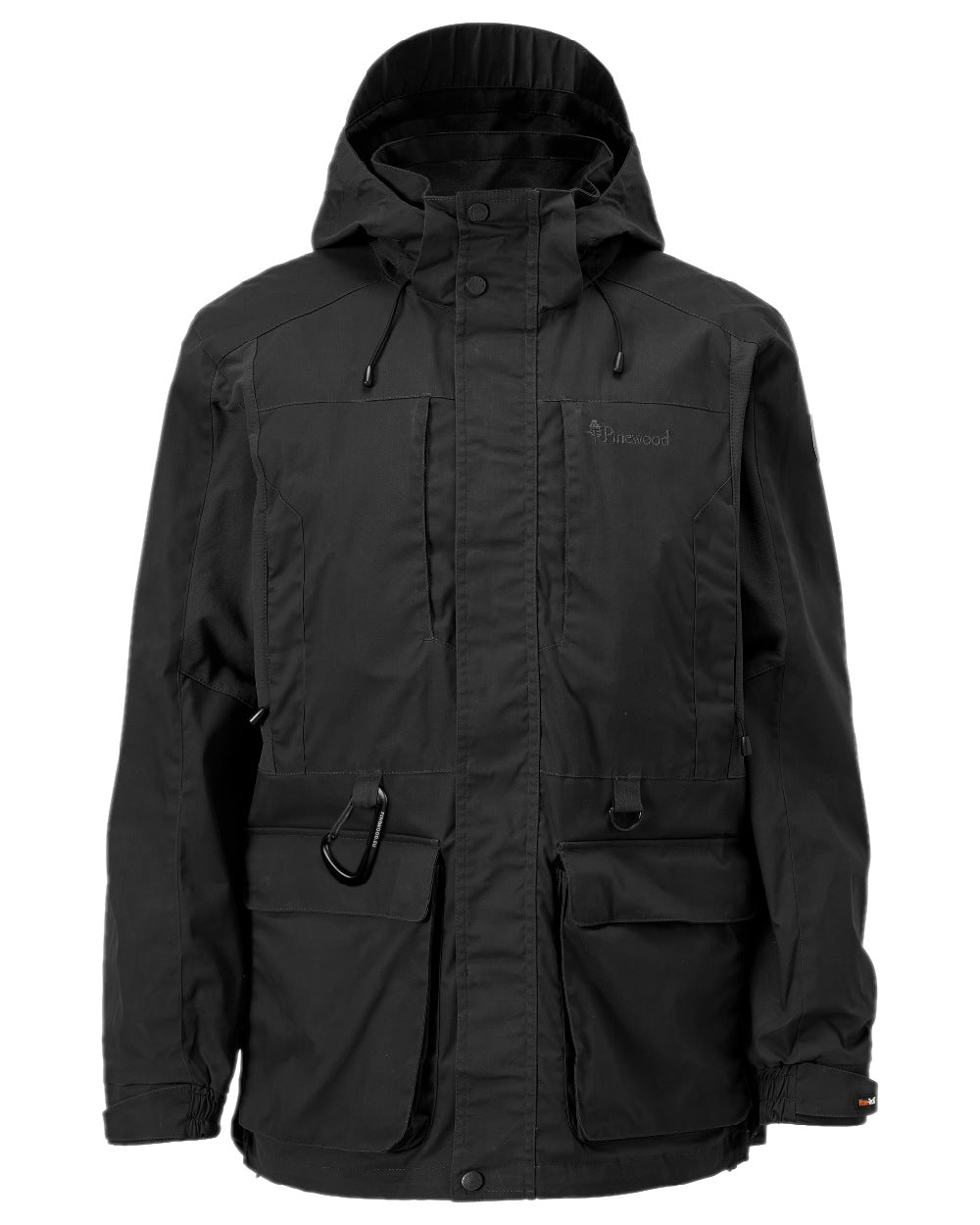 Black Coloured Pinewood Mens Dog Sports Trainer Extreme Jacket on white background 