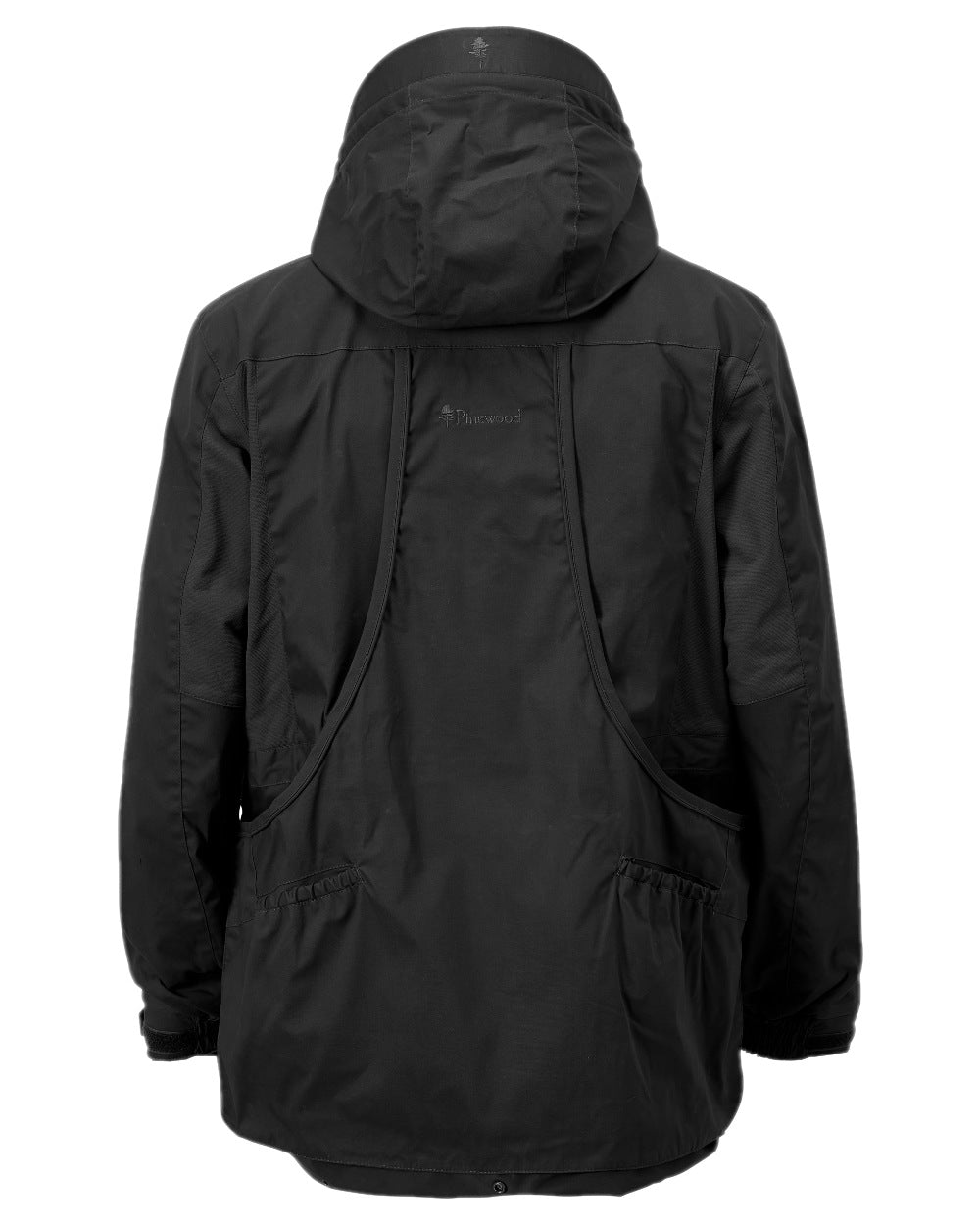 Black Coloured Pinewood Mens Dog Sports Trainer Extreme Jacket on white background 