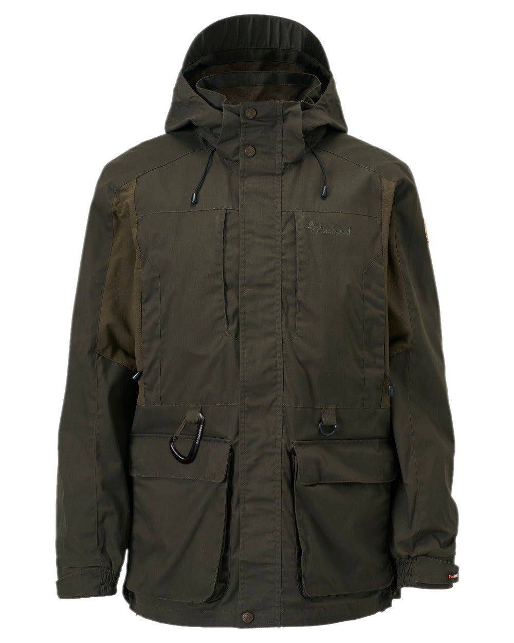 Moss Green Coloured Pinewood Mens Dog Sports Trainer Extreme Jacket on white background 