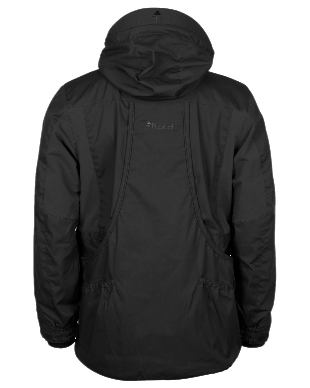 Black Coloured Pinewood Mens Dog Sports Trainer Jacket on white background 