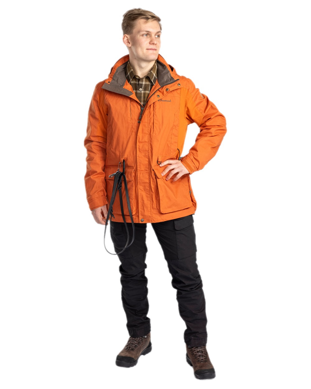 Burned Orange Coloured Pinewood Mens Dog Sports Trainer Jacket on white background 