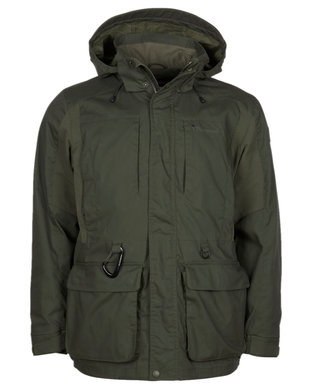 Moss Green Coloured Pinewood Mens Dog Sports Trainer Jacket on white background 