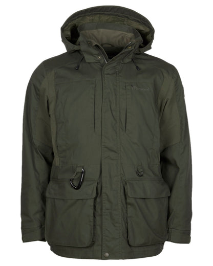 Moss Green Coloured Pinewood Mens Dog Sports Trainer Jacket on white background 