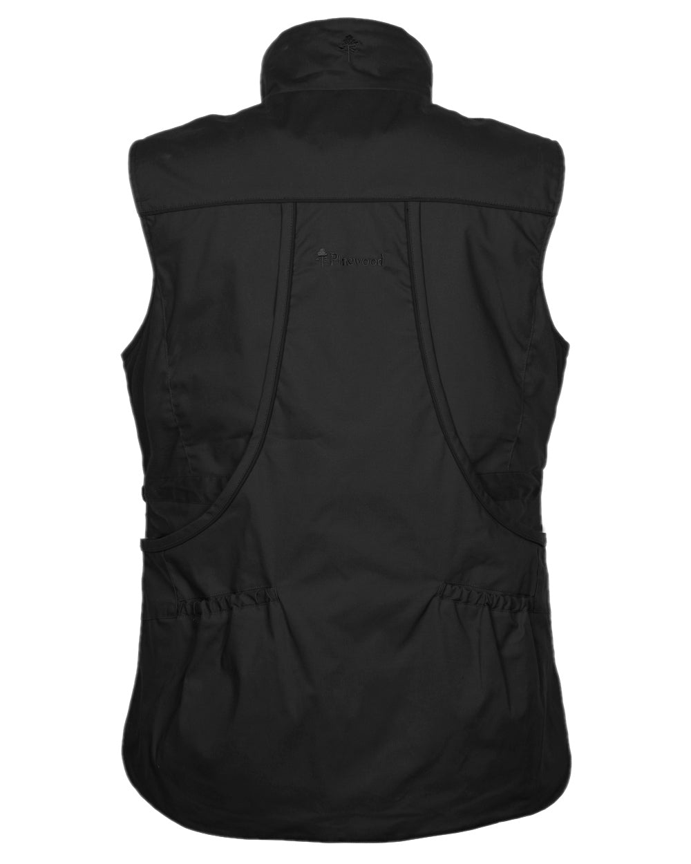 Black Coloured Pinewood Mens Dog Sports Trainer Vest on white background 