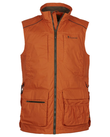 Burned Orange Coloured Pinewood Mens Dog Sports Trainer Vest on white background 