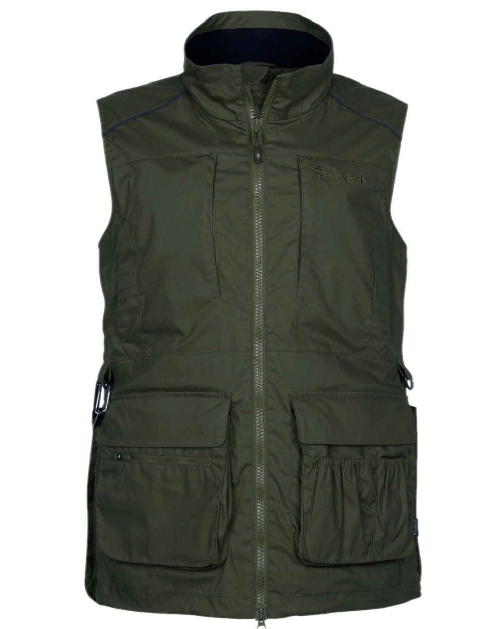 Moss Green Coloured Pinewood Mens Dog Sports Trainer Vest on white background 