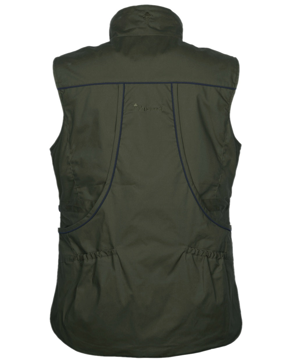 Moss Green Coloured Pinewood Mens Dog Sports Trainer Vest on white background 