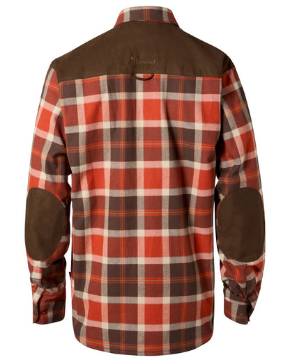 Orange Clay Dark Brown coloured Pinewood Mens Douglas Shirt on white background 