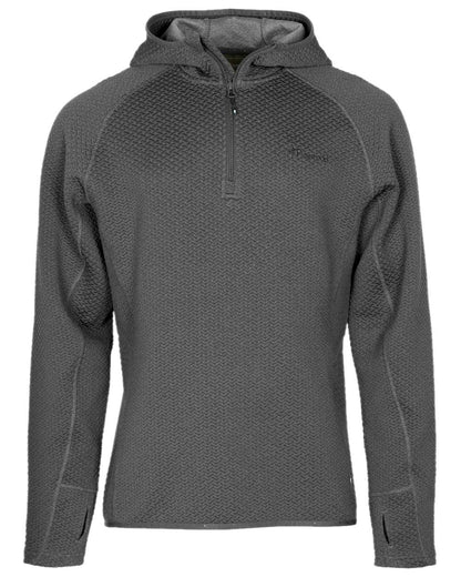 Grey Mel Coloured Pinewood Mens Everyday Travel Hoodie on white background 