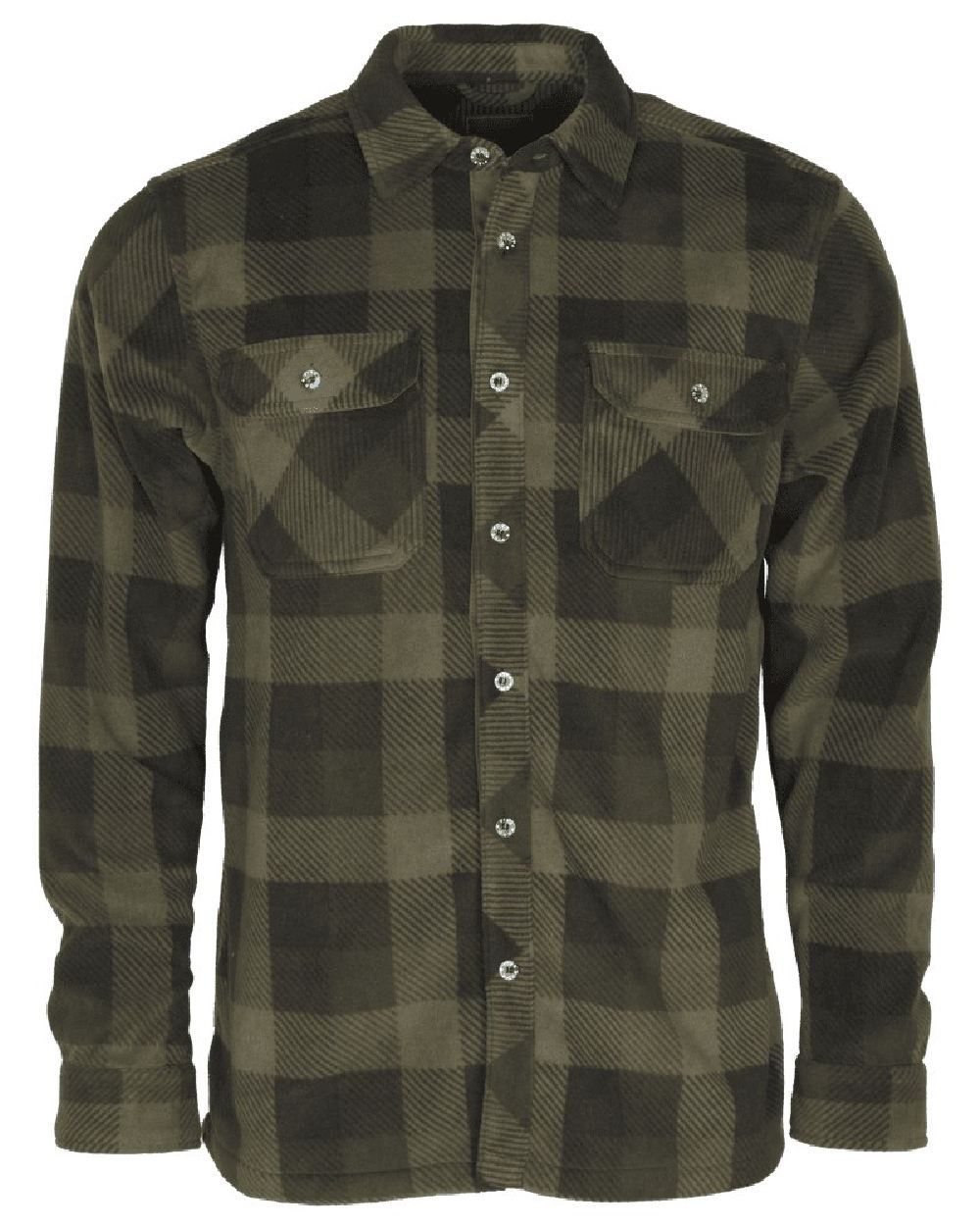 Green Black coloured Pinewood Mens Finnveden Canada Shirt on white background 