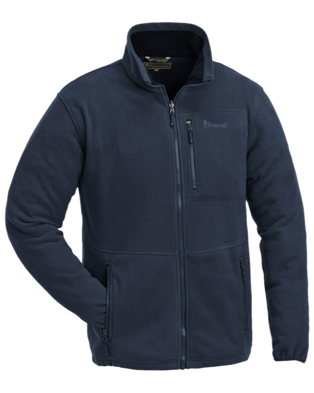 Dark Navy Pinewood Mens Finnveden Fleece Jacket on white background 