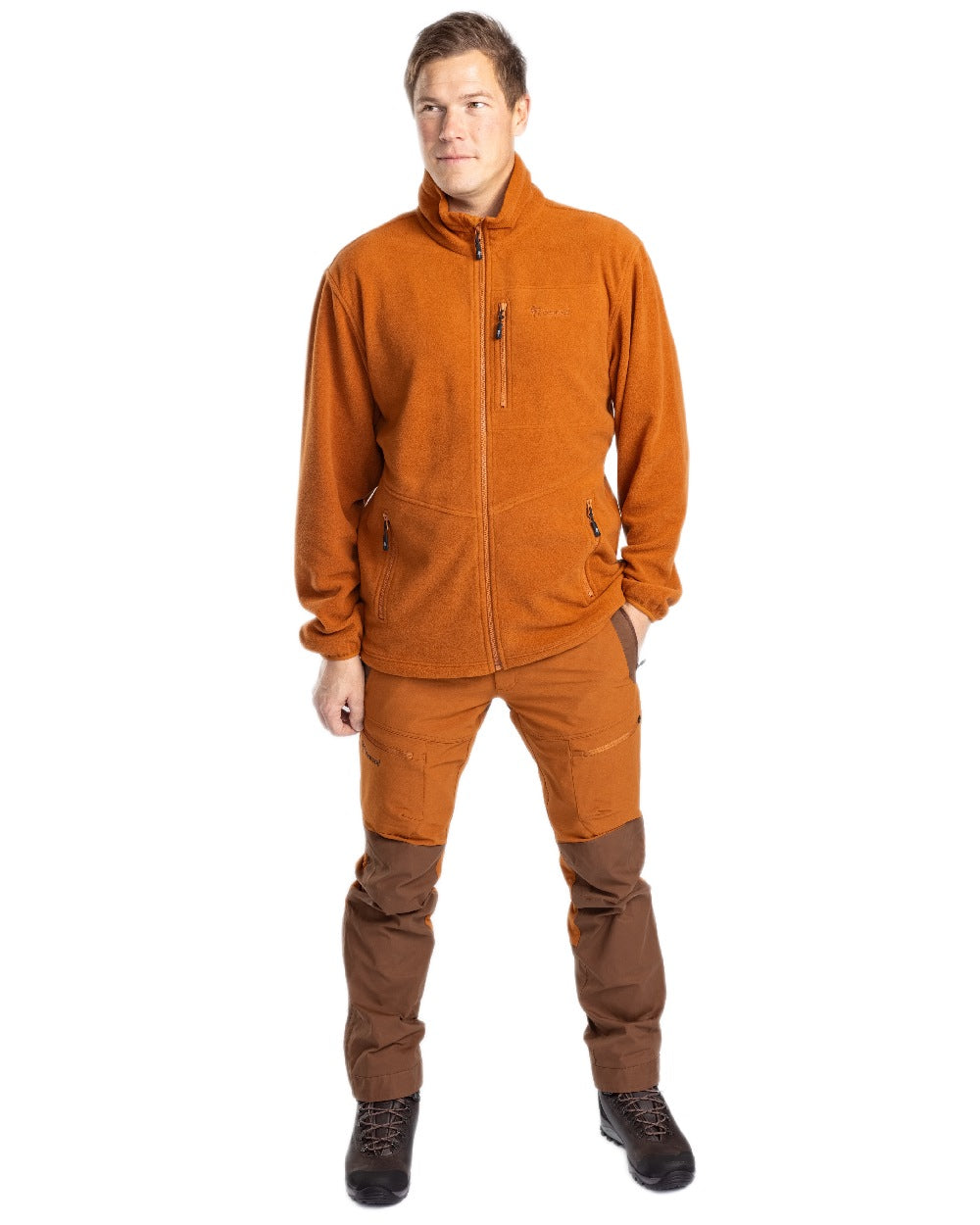 Fudge Pinewood Mens Finnveden Fleece Jacket on white background 