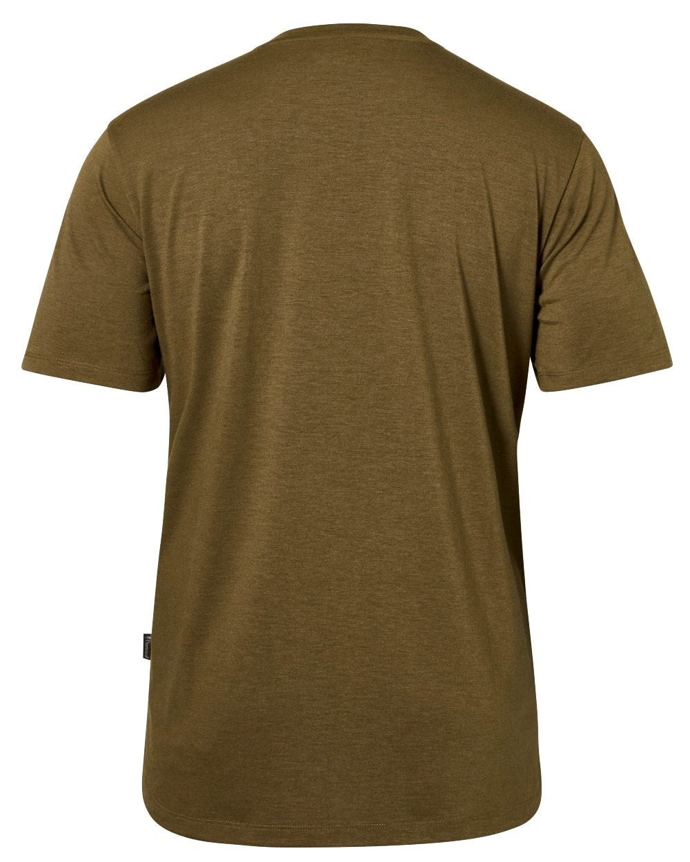 Olive Green coloured Pinewood Mens Finnveden Forest T-Shirt on white background 