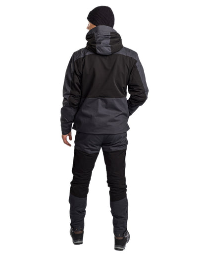 Black Dark Anthracite Coloured Pinewood Mens Finnveden Hybrid Extreme Trousers on white background 